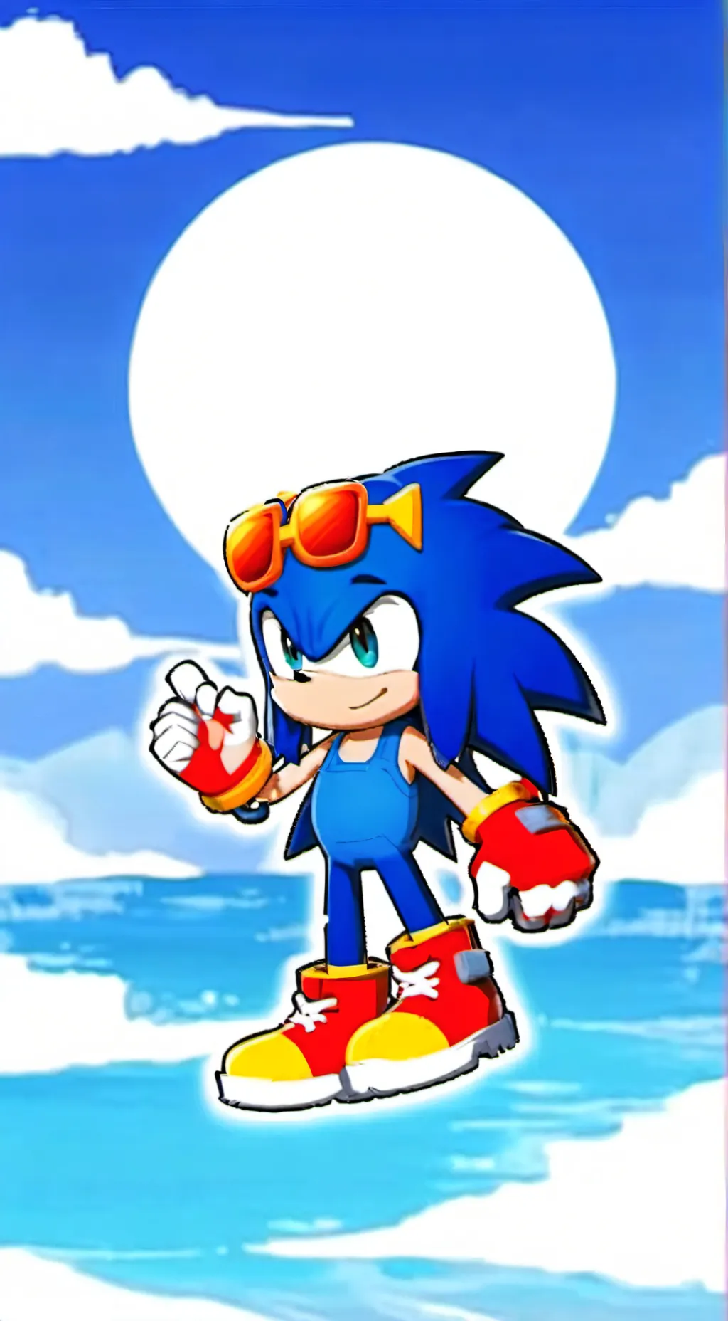 ai character: sonic y shadow background