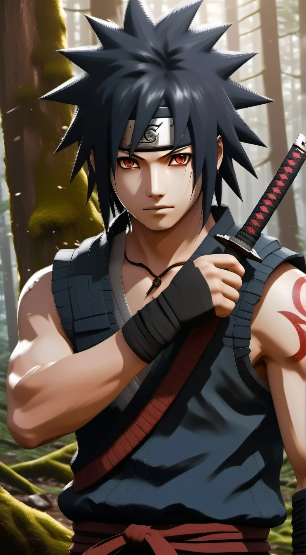 ai character: Sasuke Uchiha background