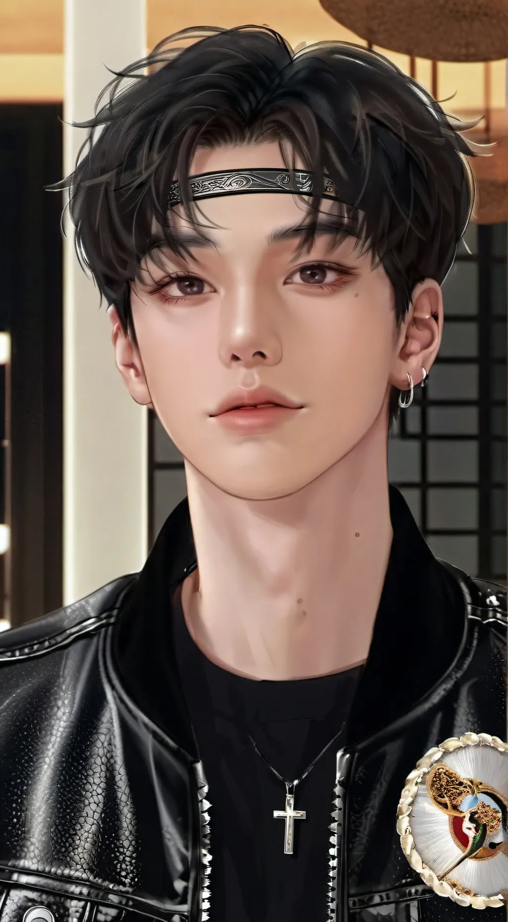 ai character: BANG CHAN  background