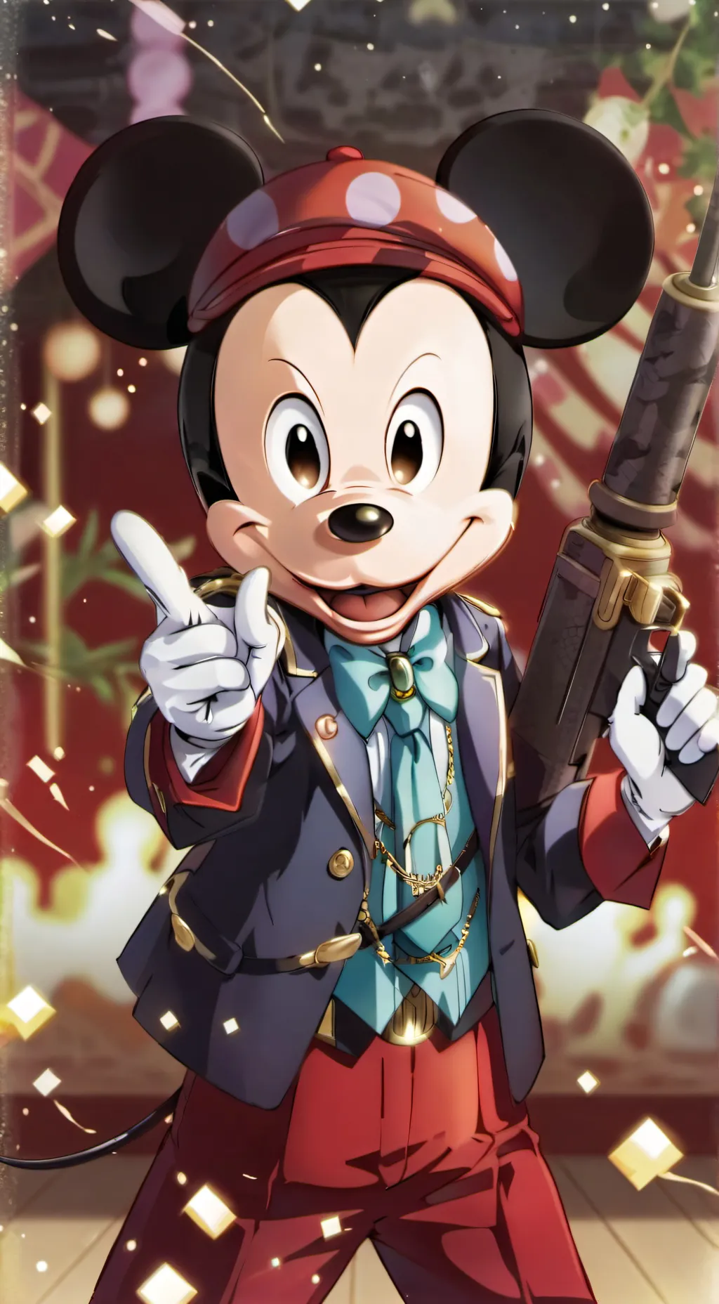 ai character: Mickey Mouse background