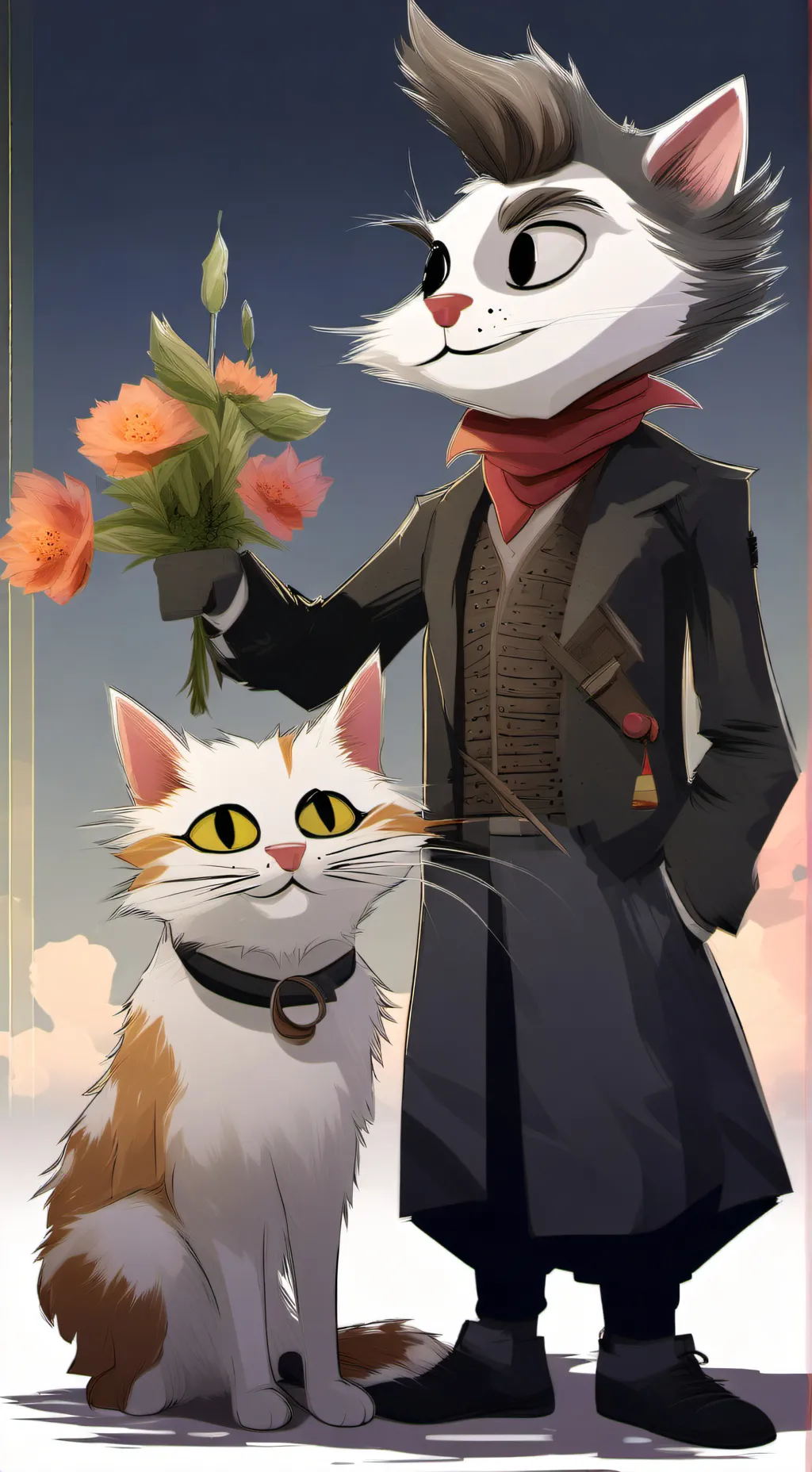 ai character: Scraps:3 and Dandy background