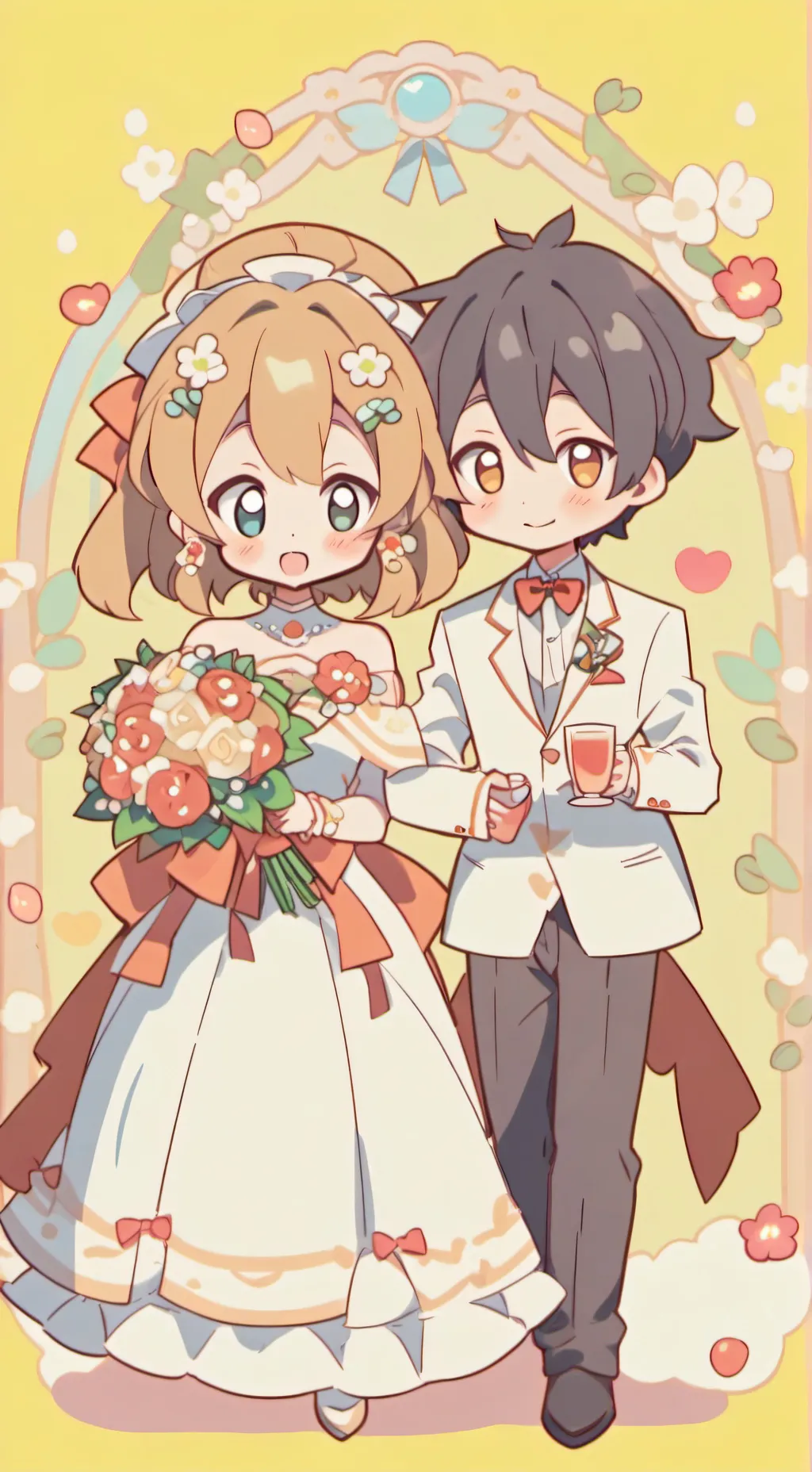 ai character: Jjk wedding background