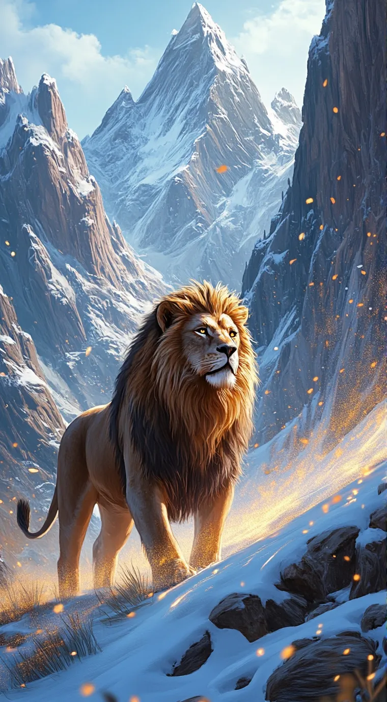 ai character: Lion king background