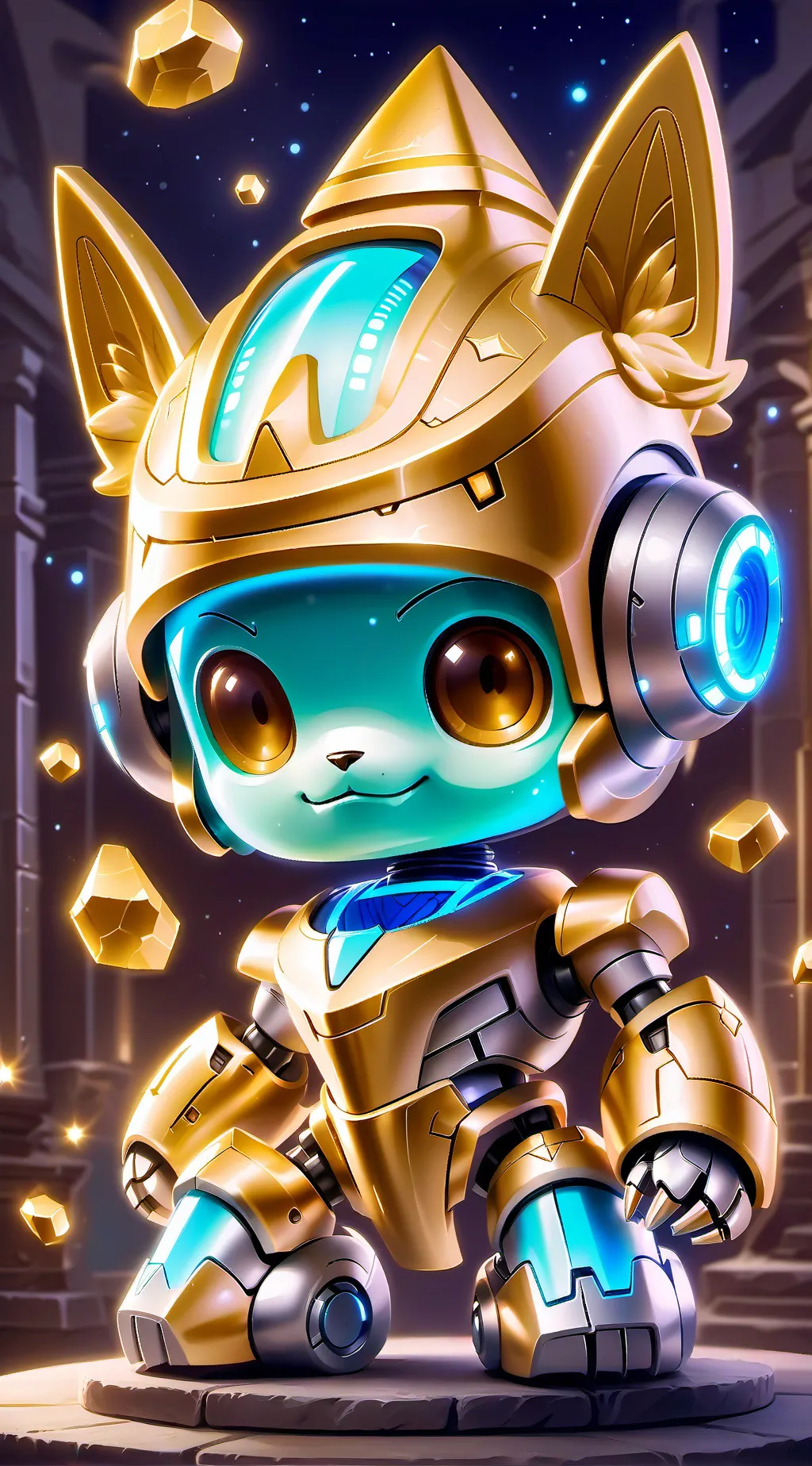 ai character: Golden Queen  background