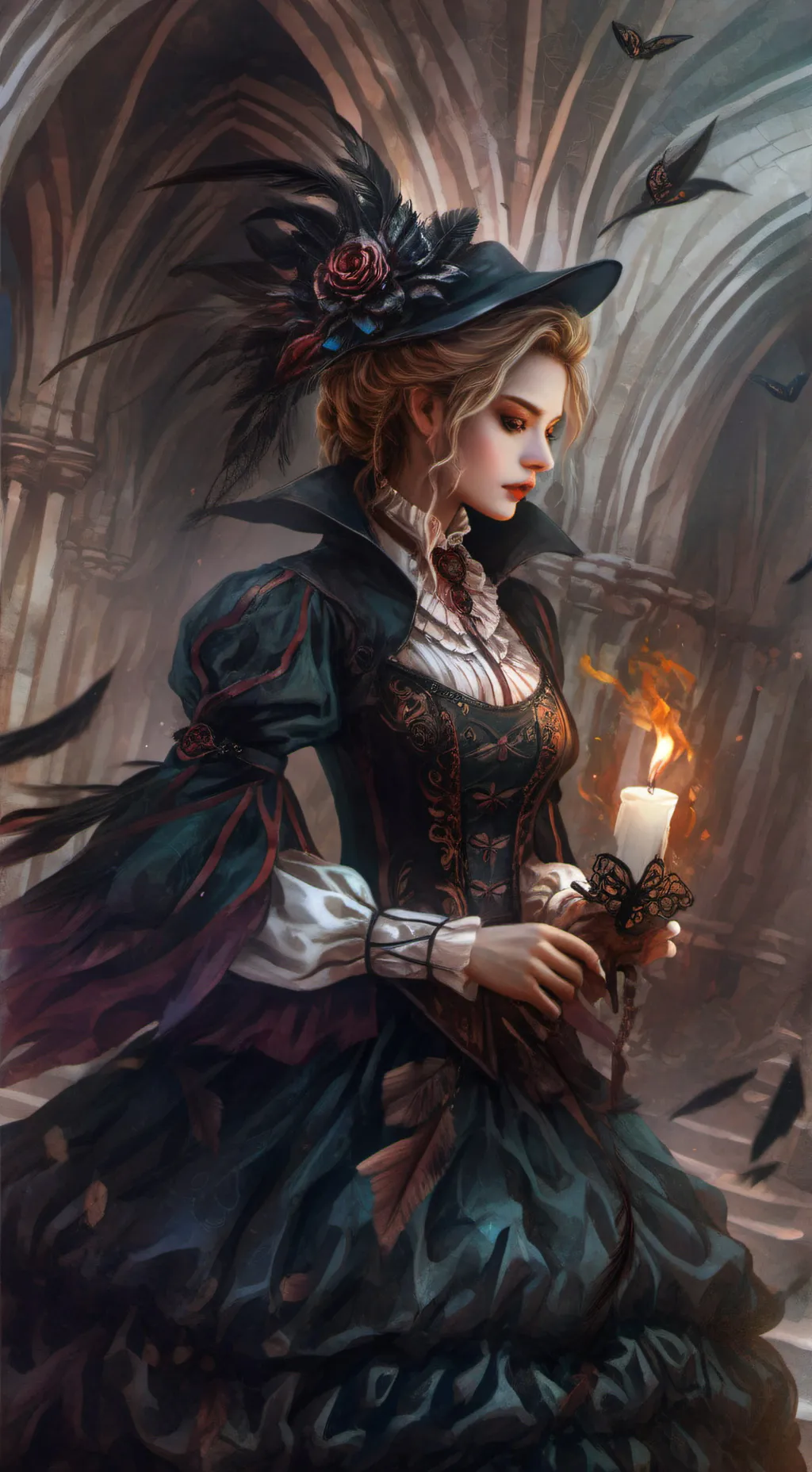 ai character: girl background
