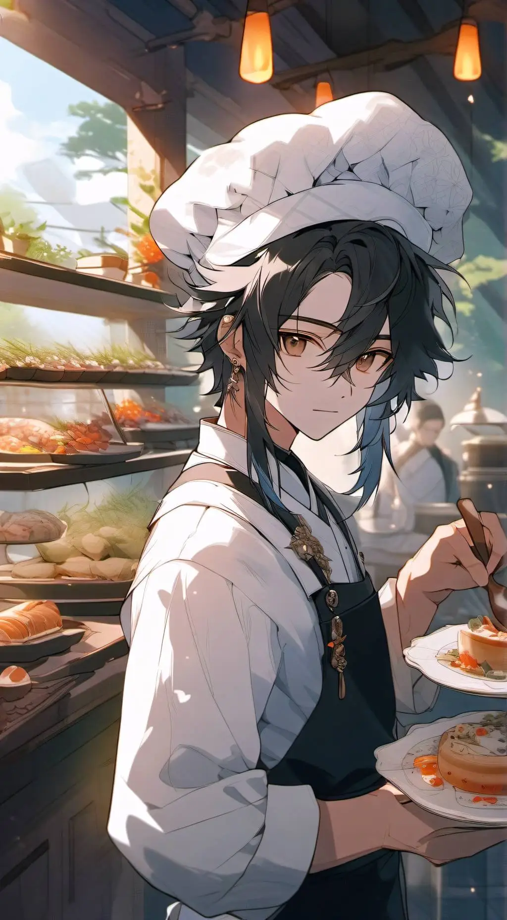 ai character: Mha Baking background