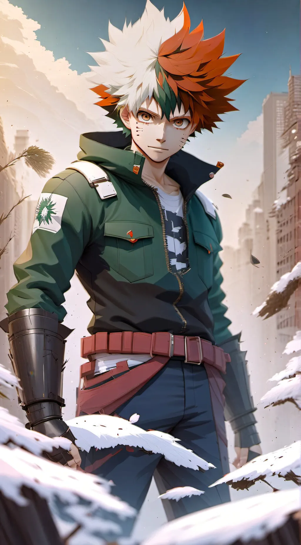 ai character: Todo,Baku,Deku son background