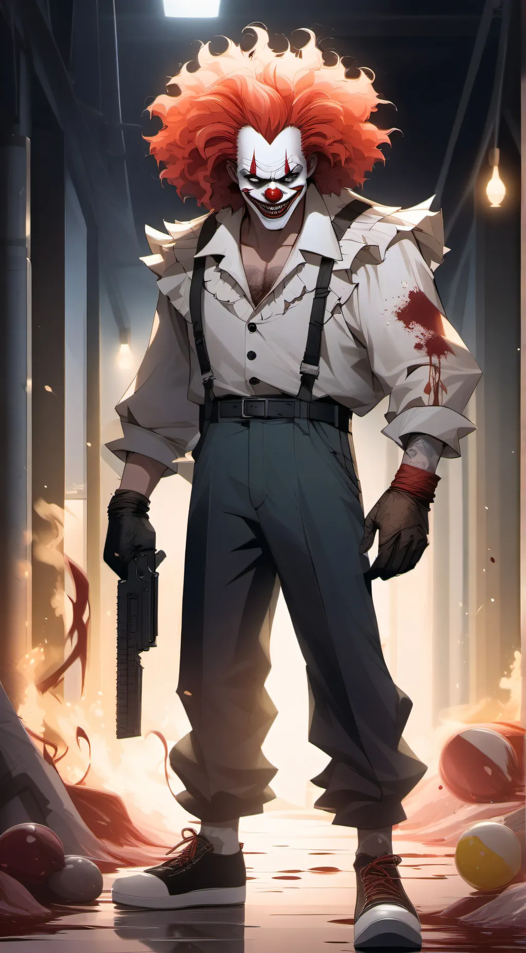 ai character: death clown background
