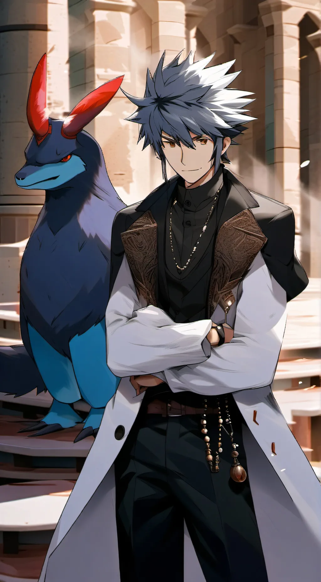 ai character: Alain  background