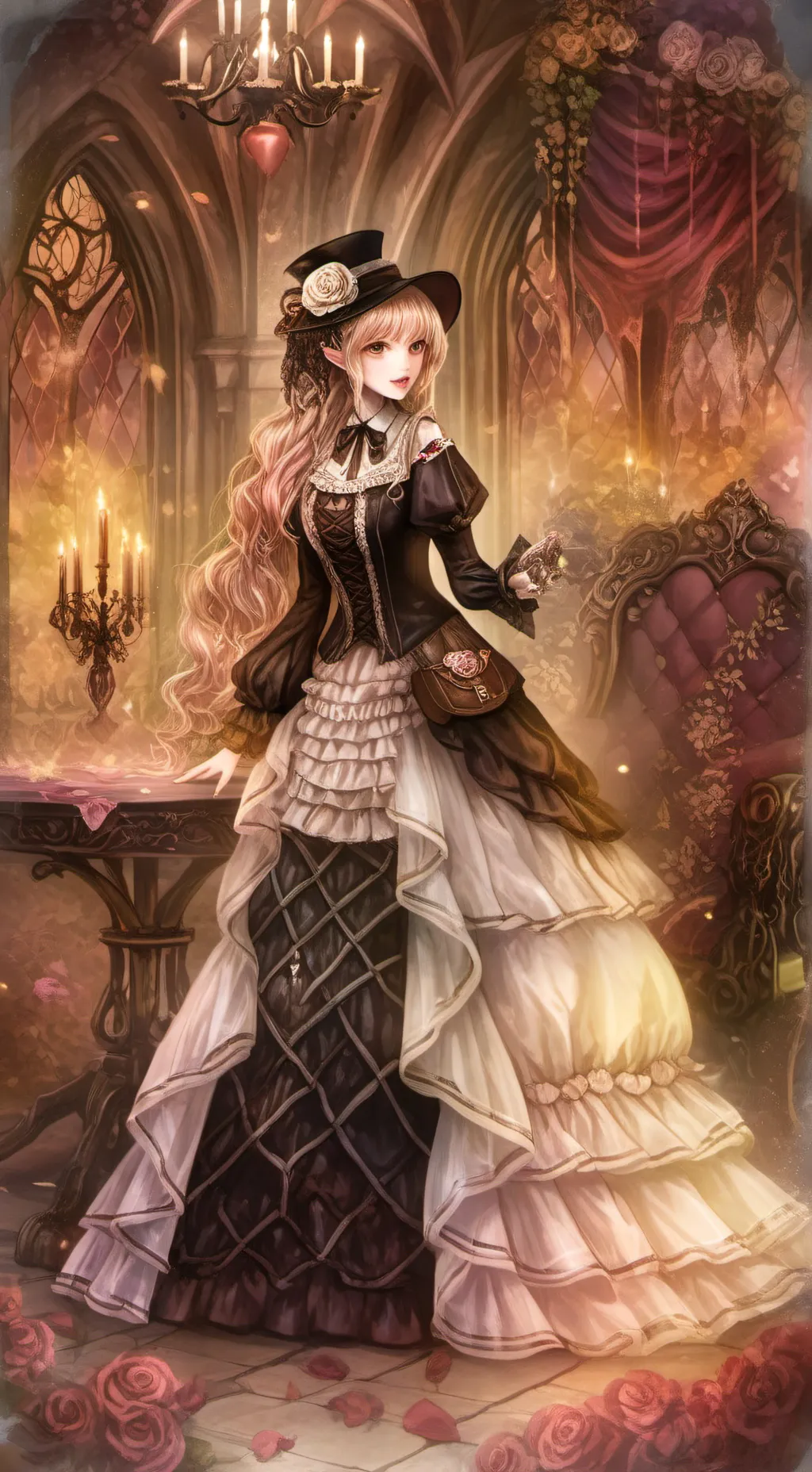 ai character: FPE X SNOWY FOREST background