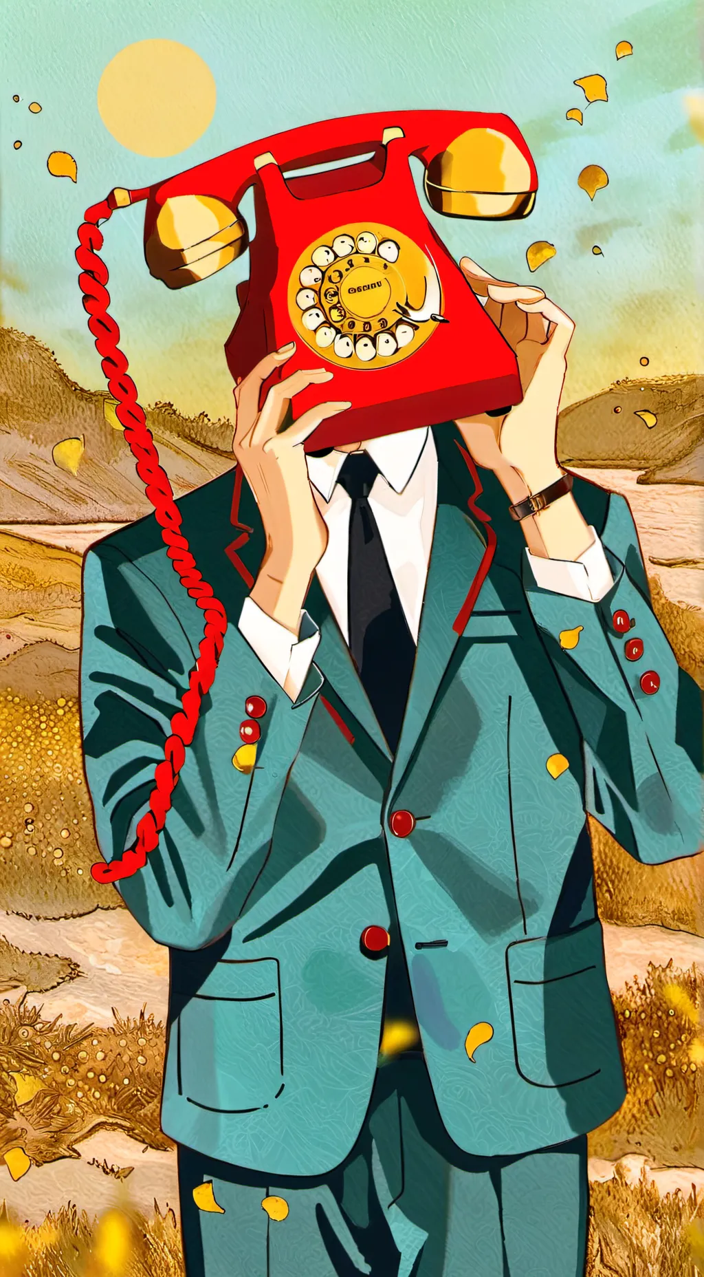 ai character: Phone guy background