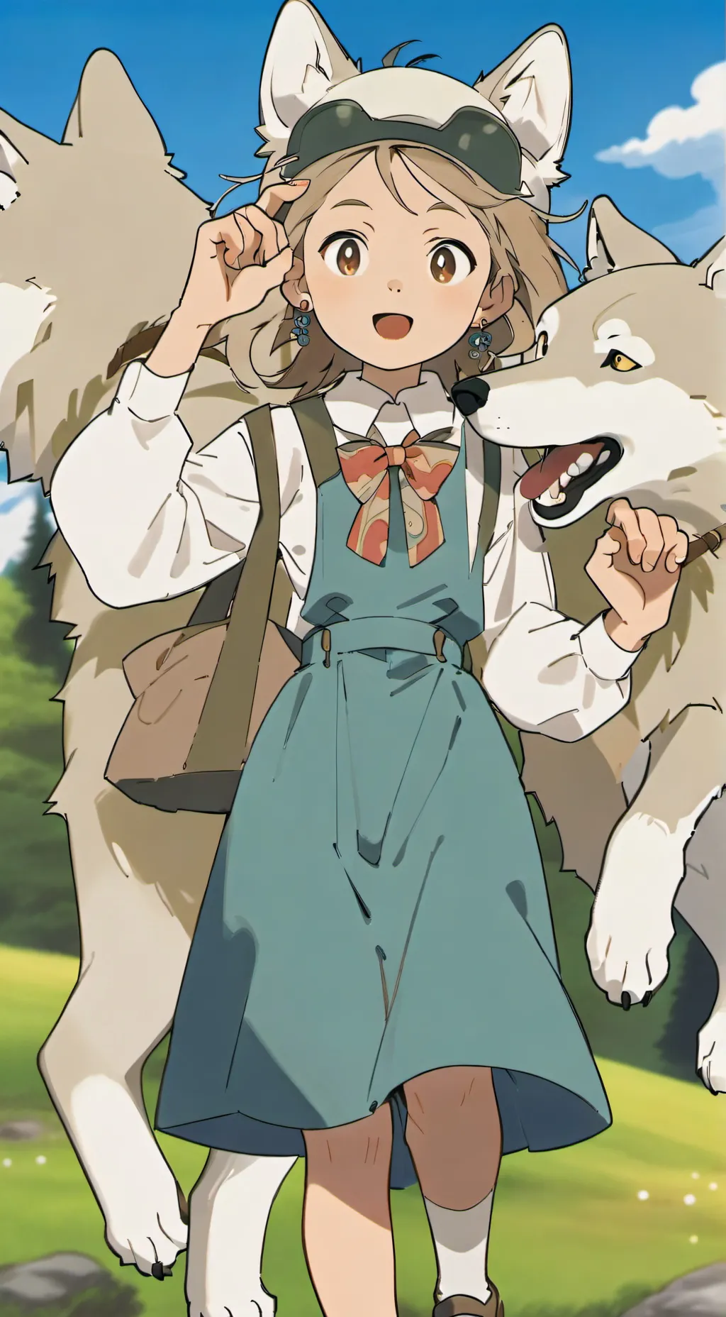 ai character: Bella the wolf background