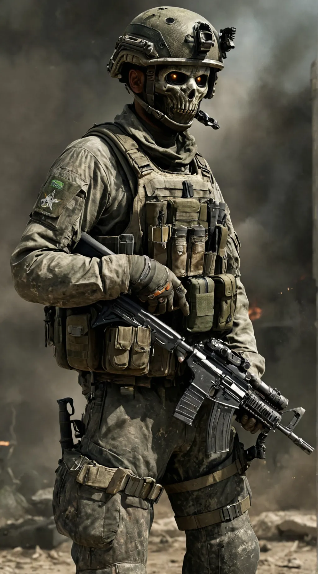 ai character: ghost background
