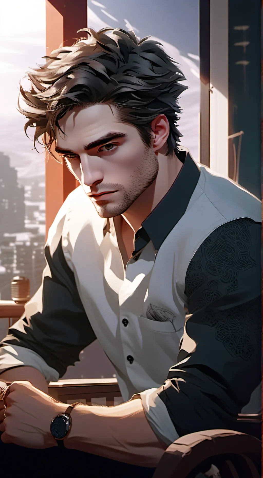 ai character: Rider Kennedy  background