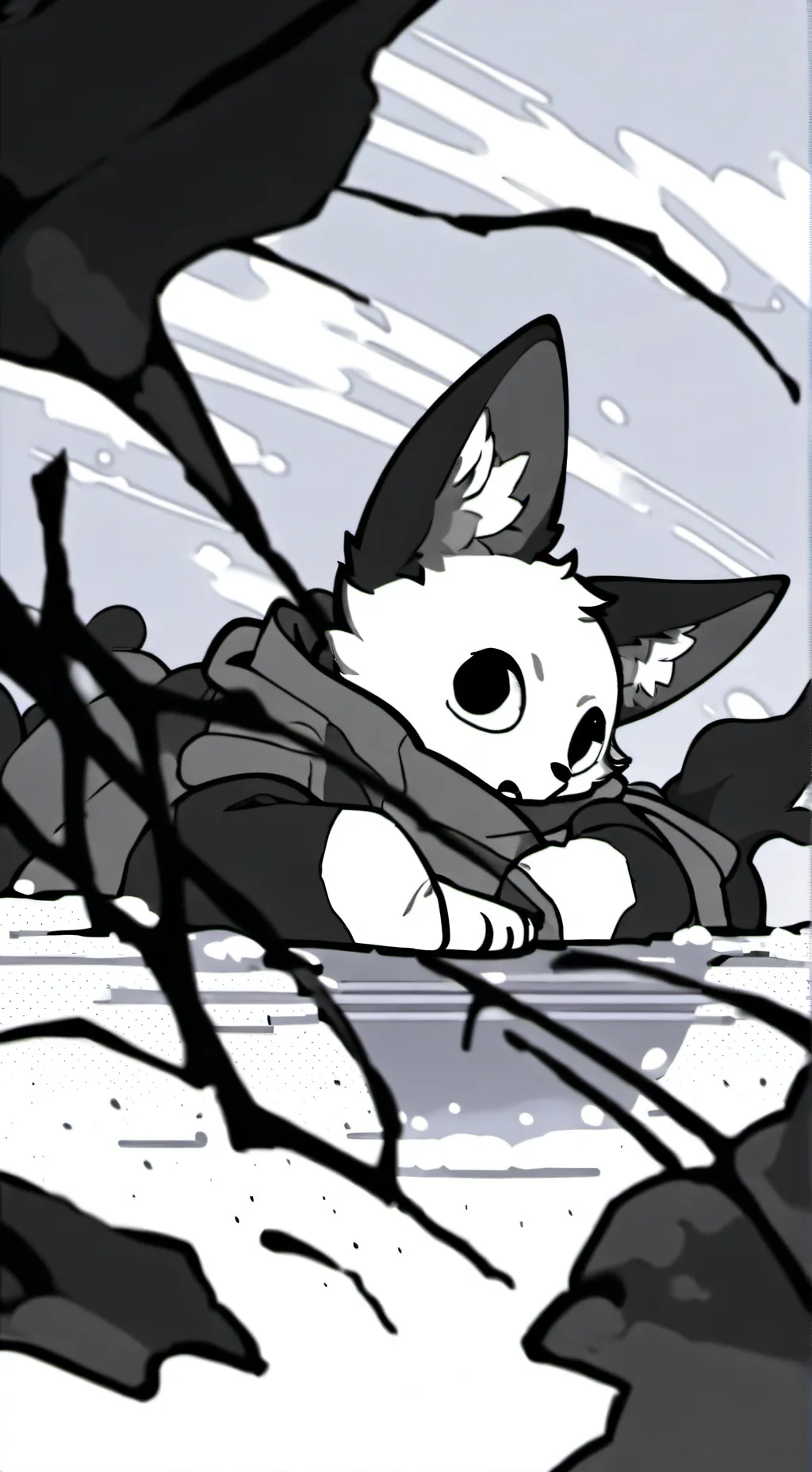 ai character: Frownyfox background