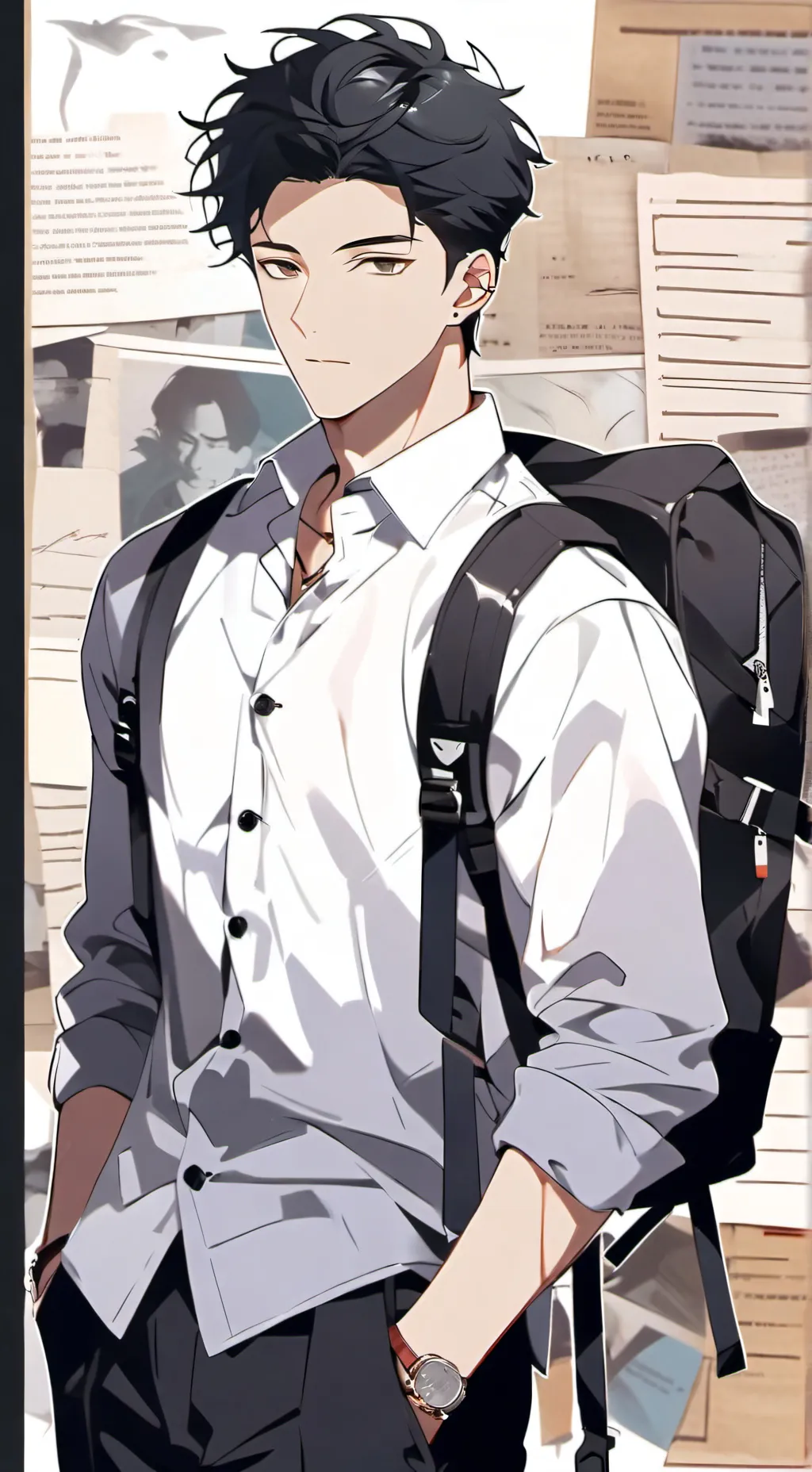 ai character: Justin background