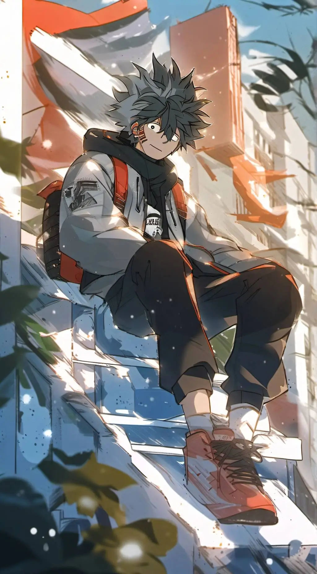 ai character: Deku and Bakugo  background