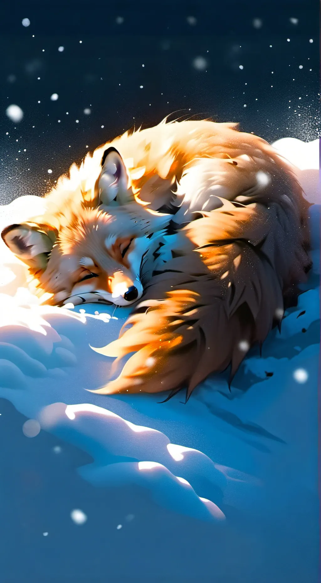 ai character: A cute fox background