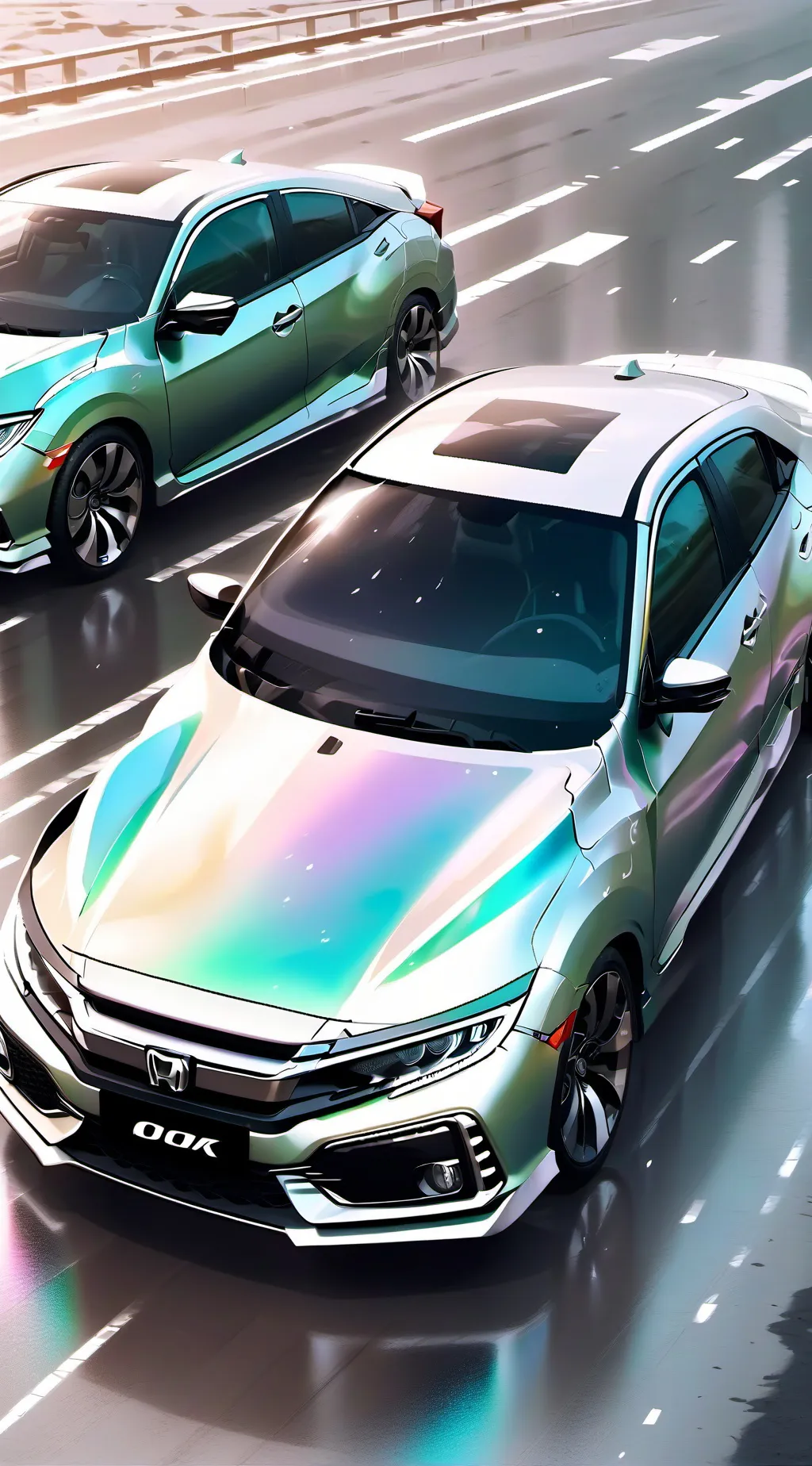 ai character: NICE A HONDA CIVIC background