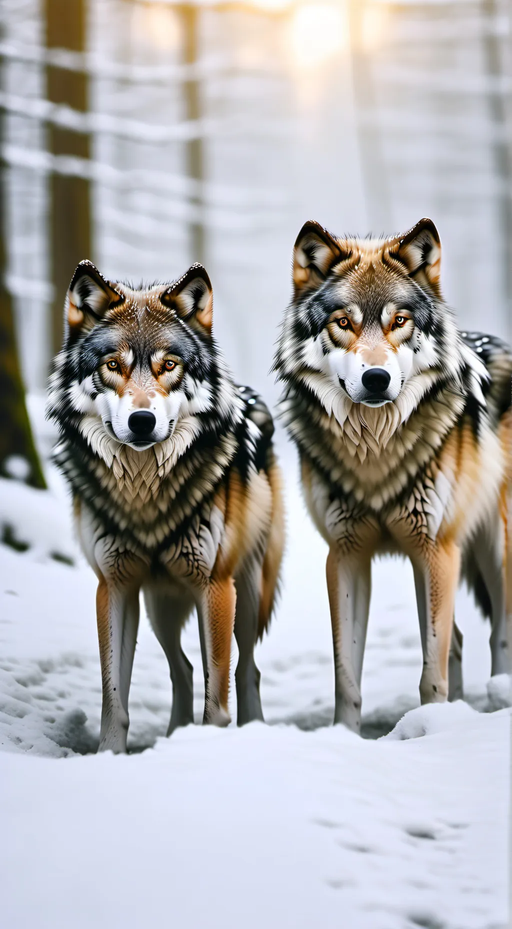 ai character: Warrior wolves(4) background