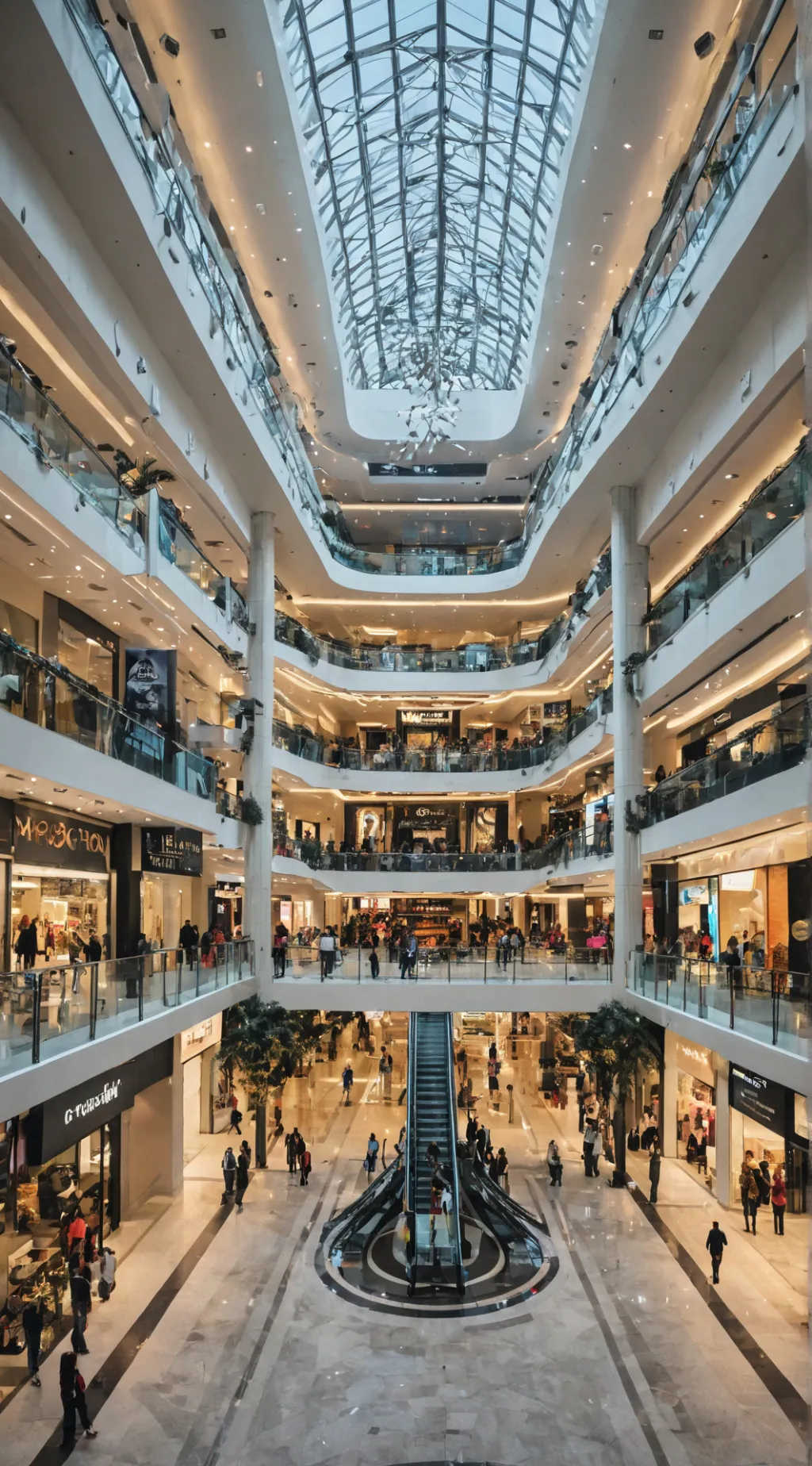 ai character: Mall background