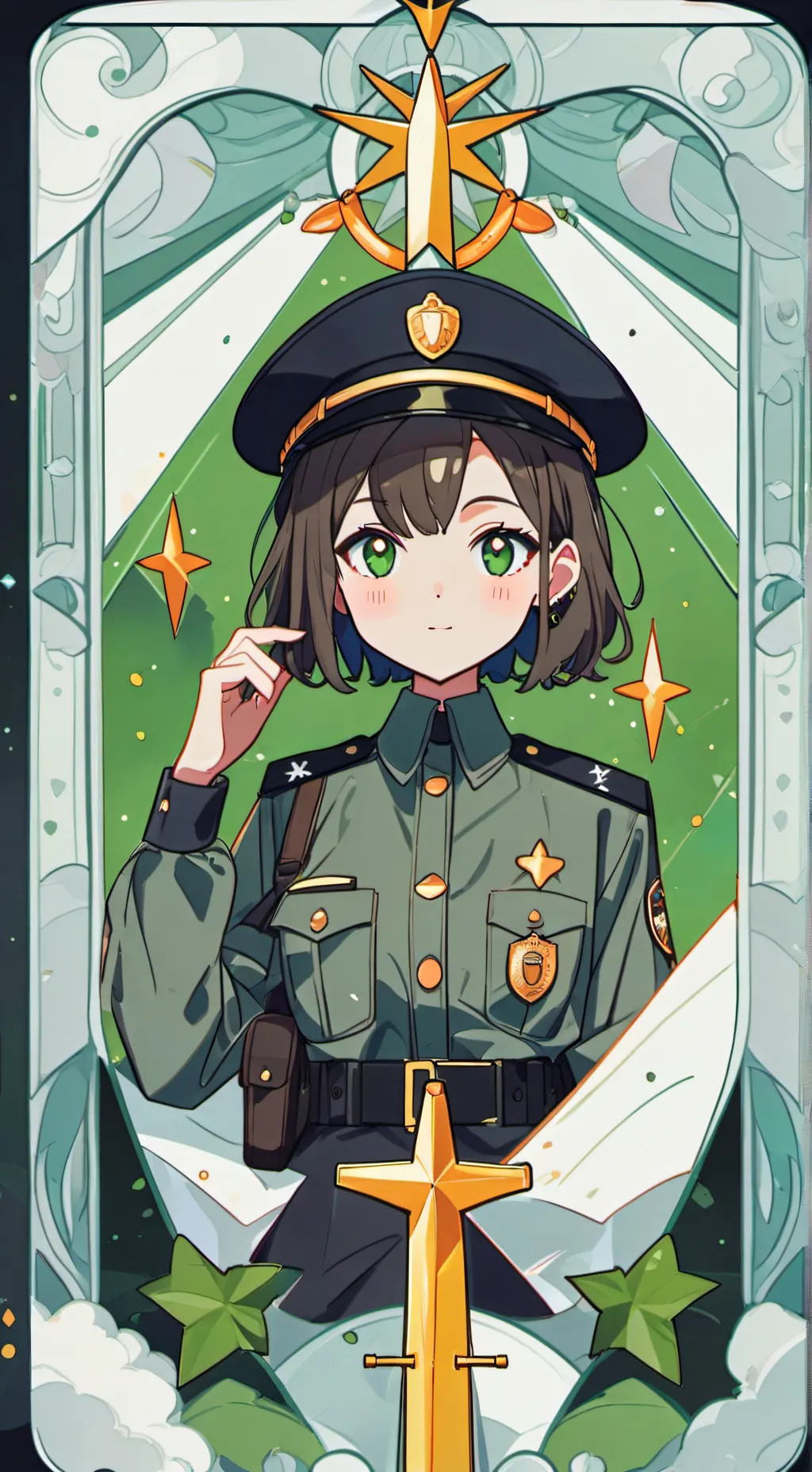 ai character: Police girl background