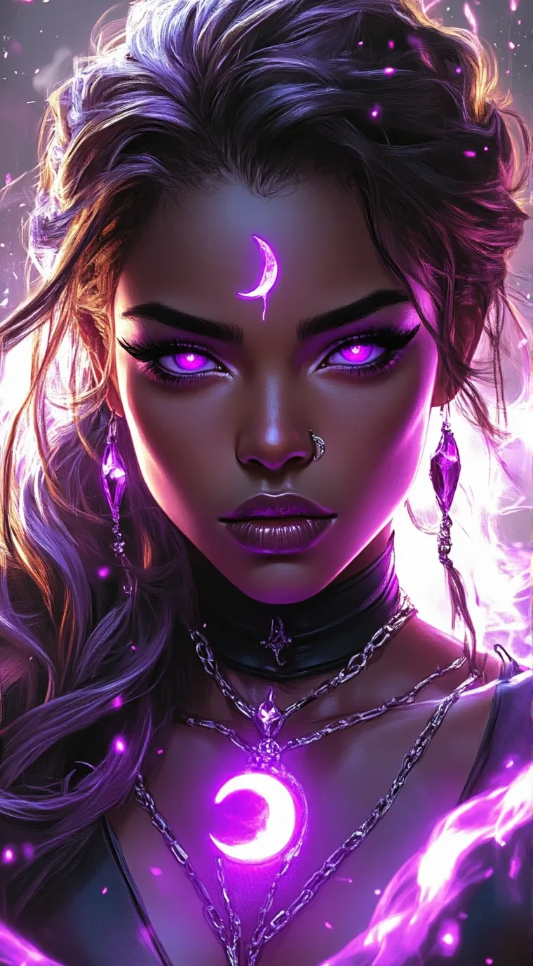 ai character: Moon dust / Ariana background