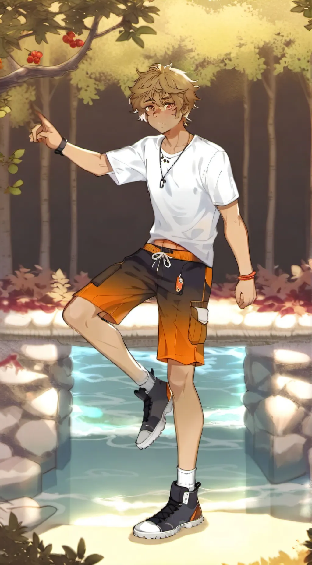 ai character: Solangelo  background