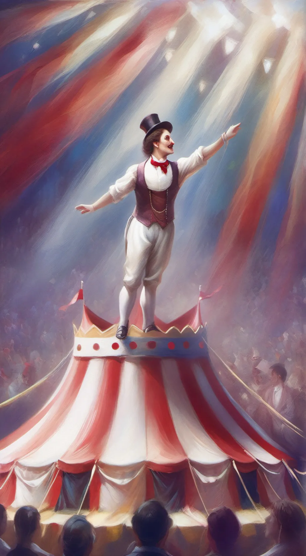 ai character: digital circus background