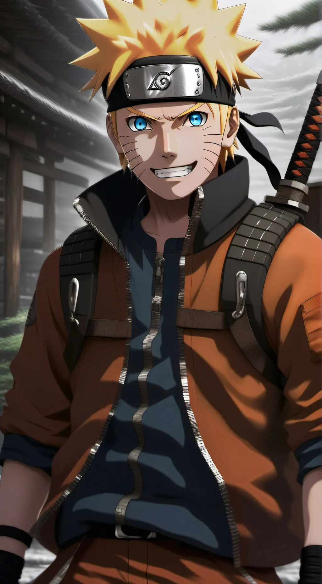 ai character: nauto uzumaki  background