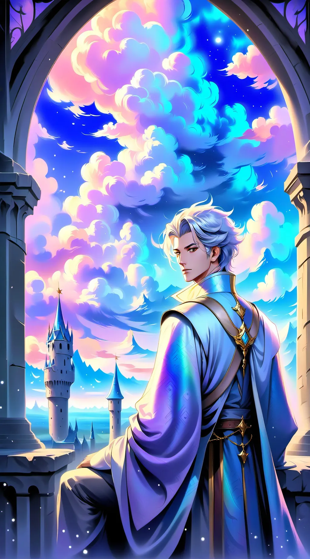ai character: King Raine Prism background
