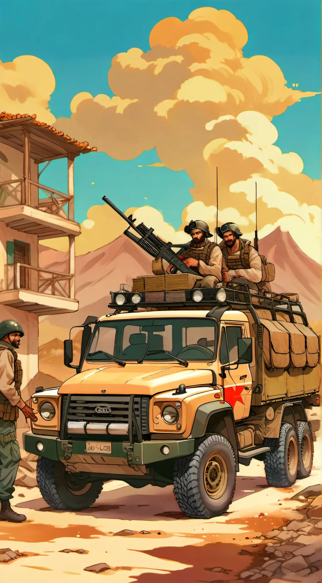 ai character: Cartel del noreste background
