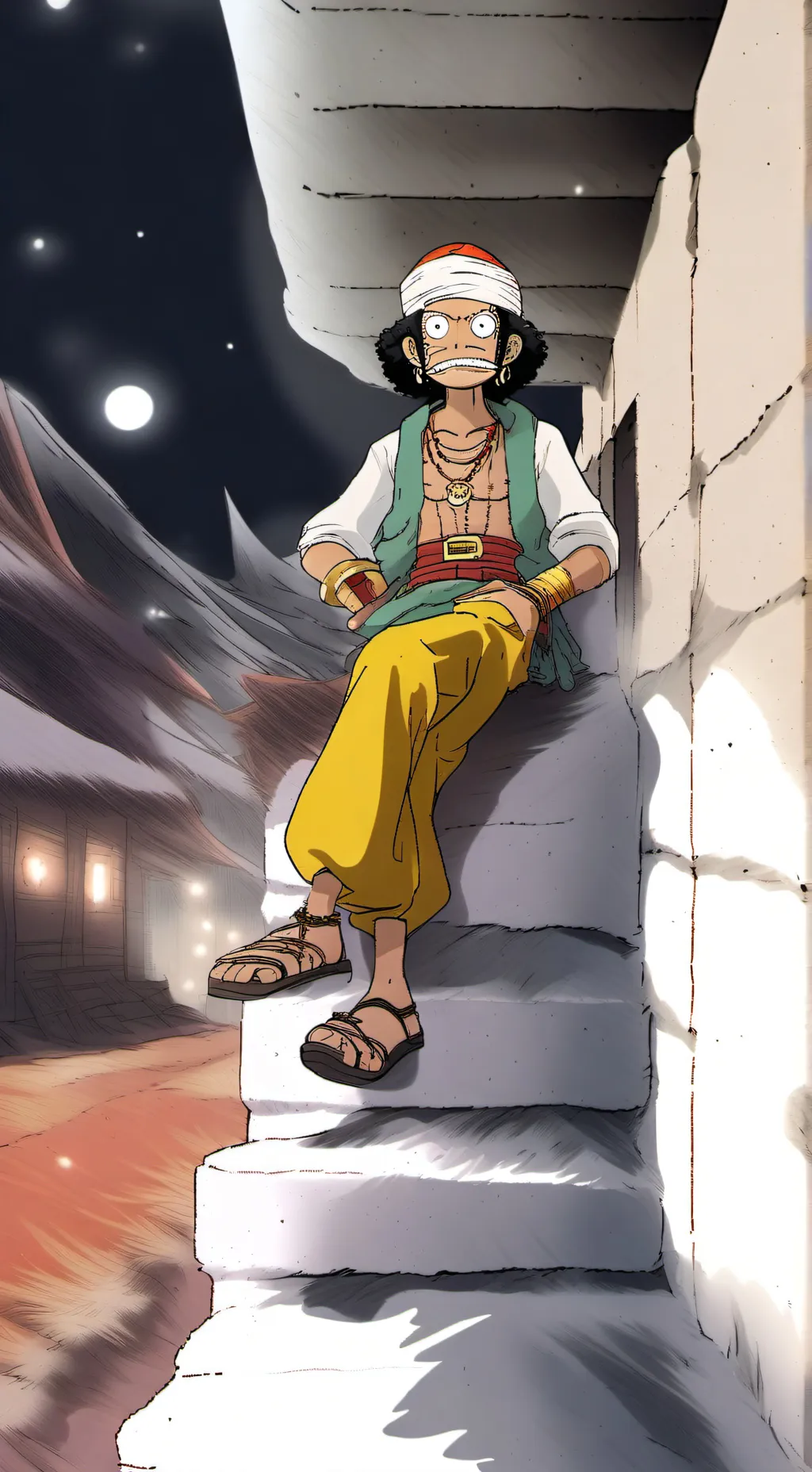 ai character: Usopp  background