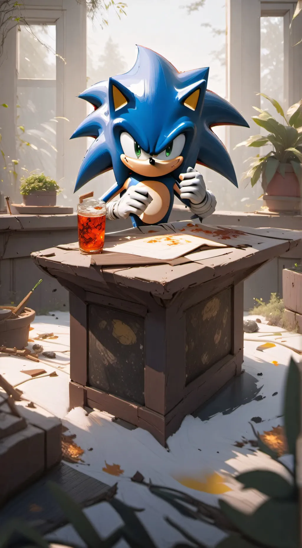 ai character: sonic and amy background