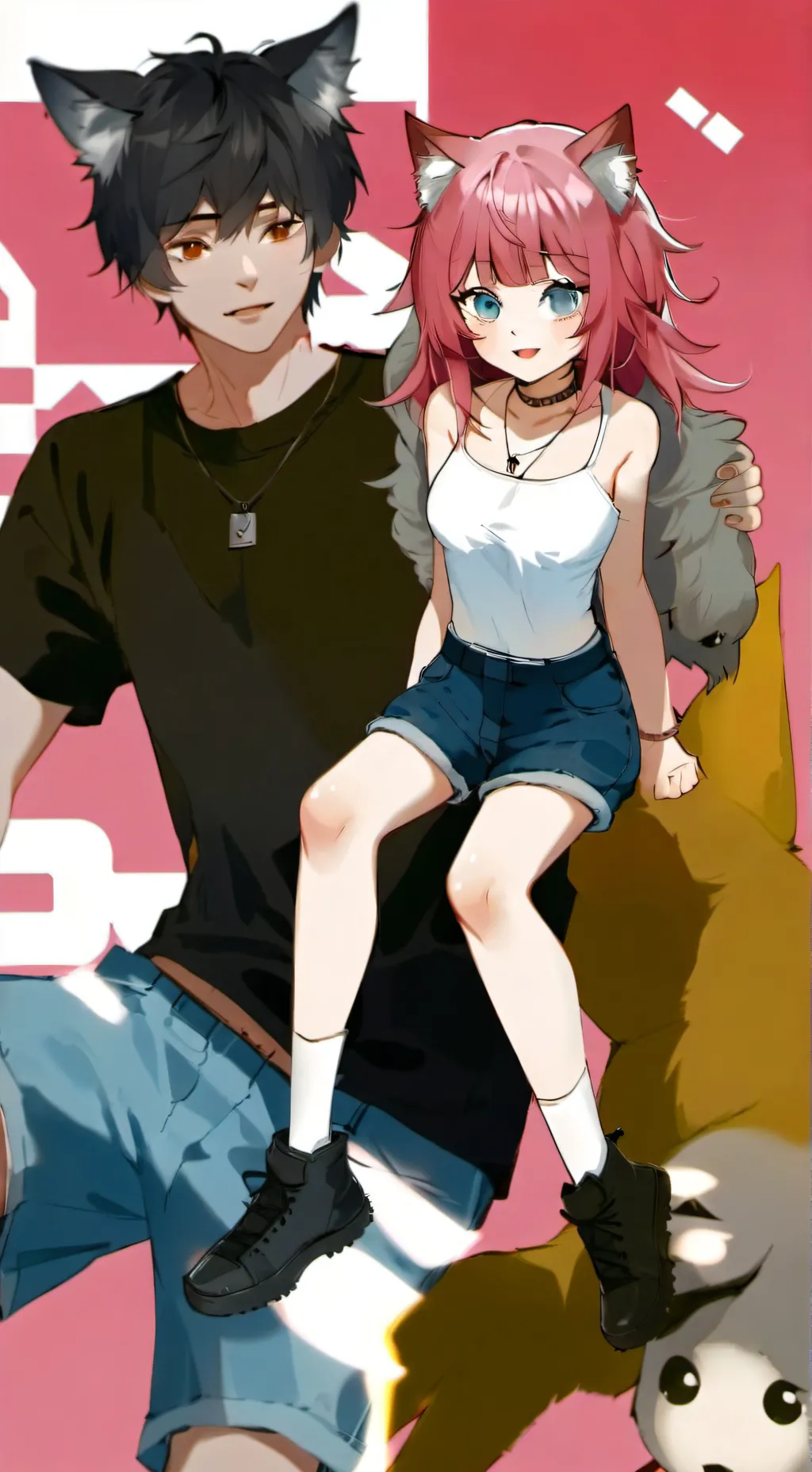 ai character: UwU cat And Demon background