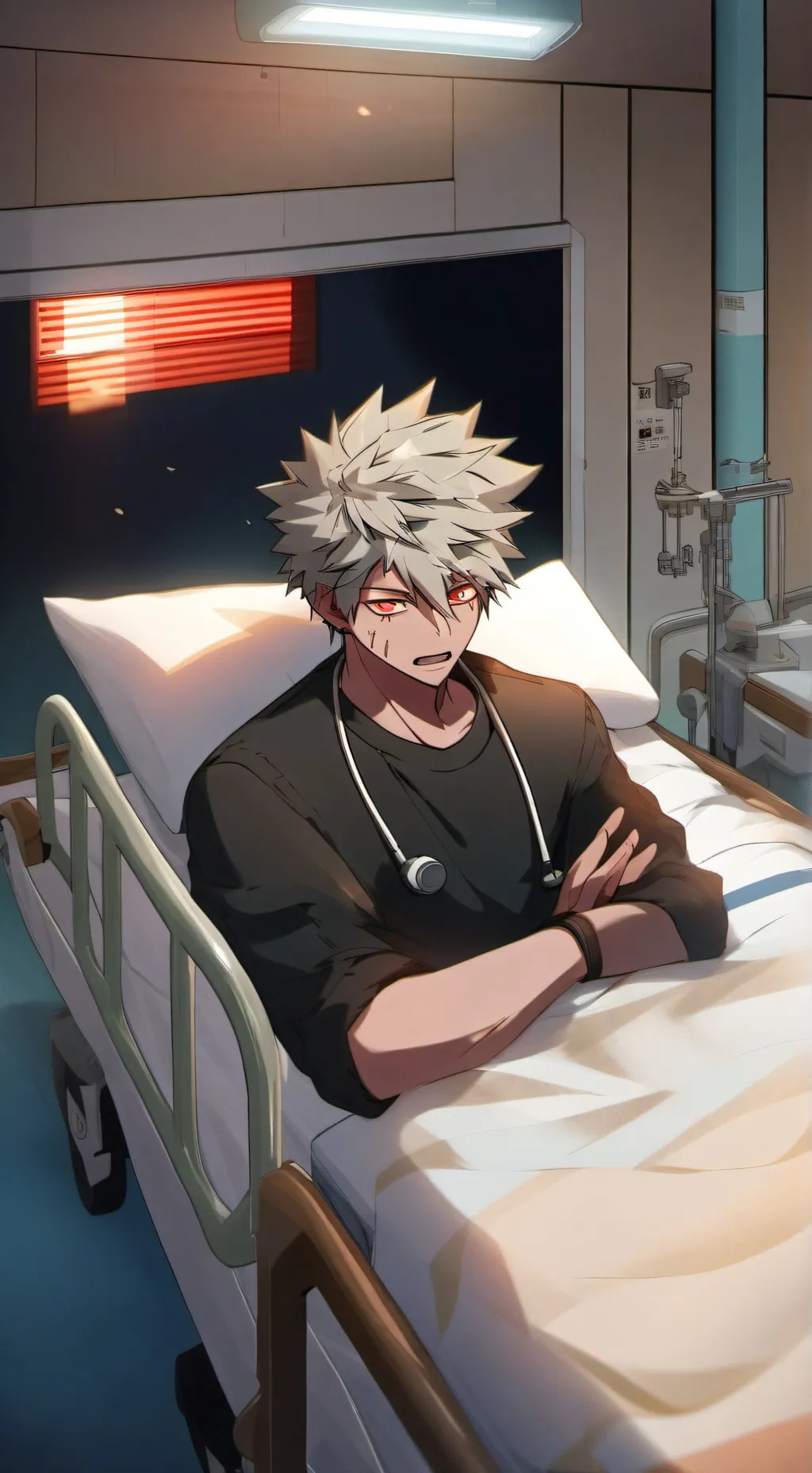 ai character: Bakugo Katsuki background