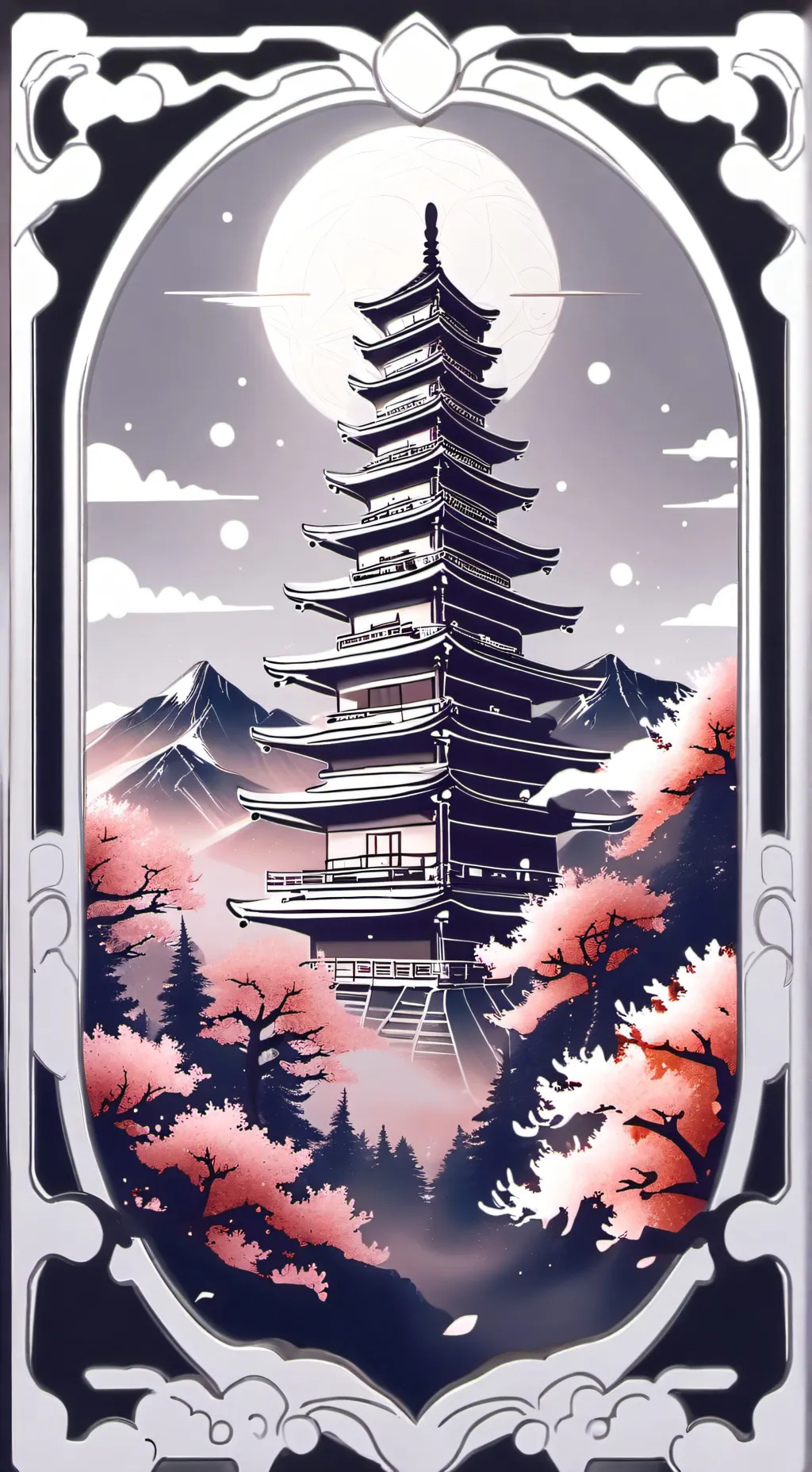ai character: Tower in Japan  background
