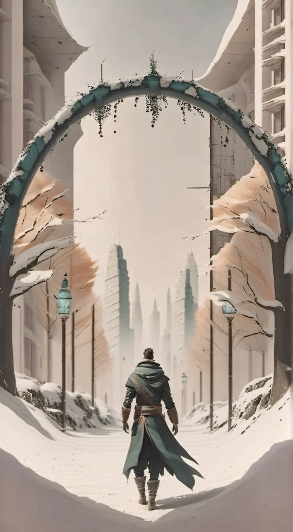 ai character: global freezing  background