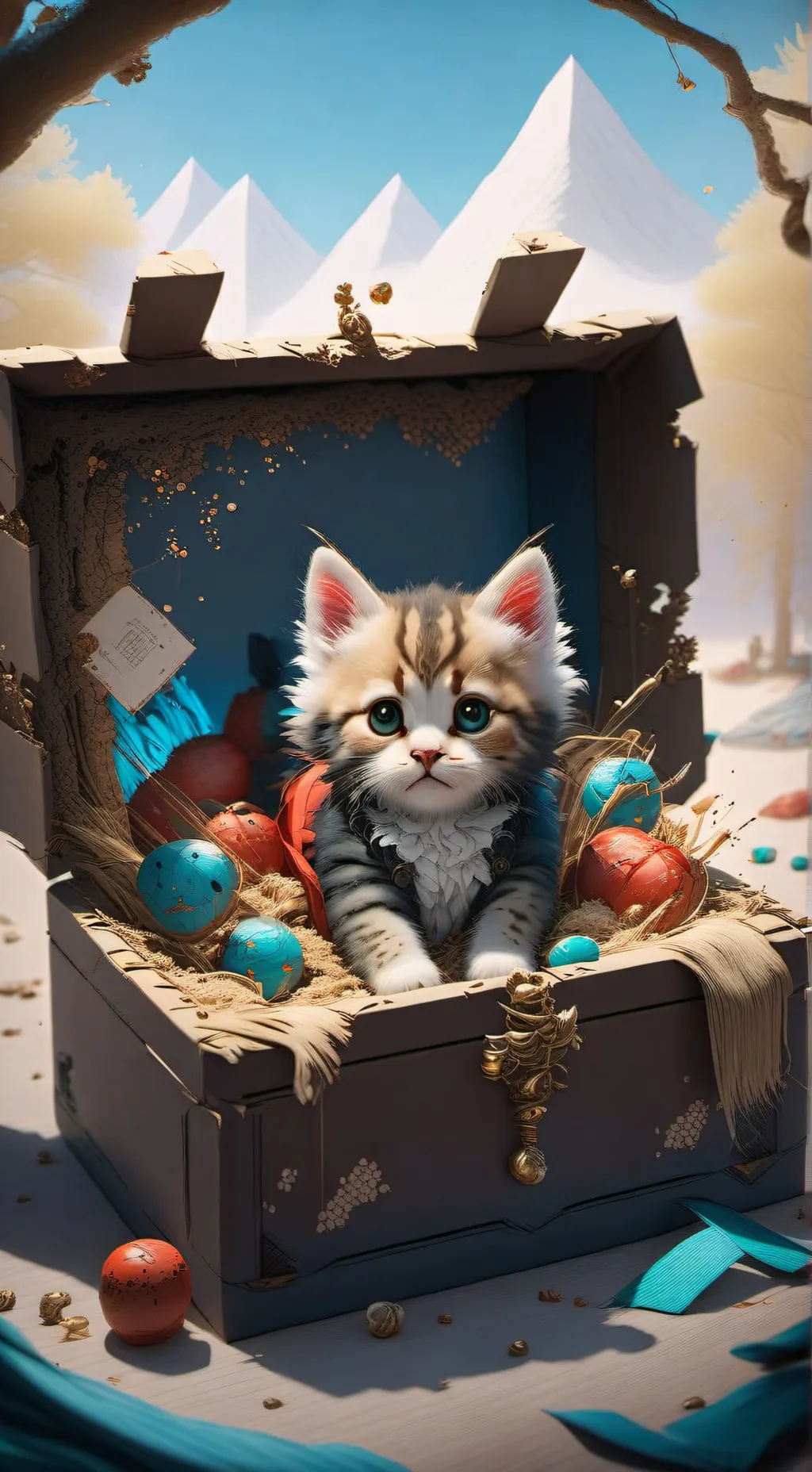 ai character: scared kitty background