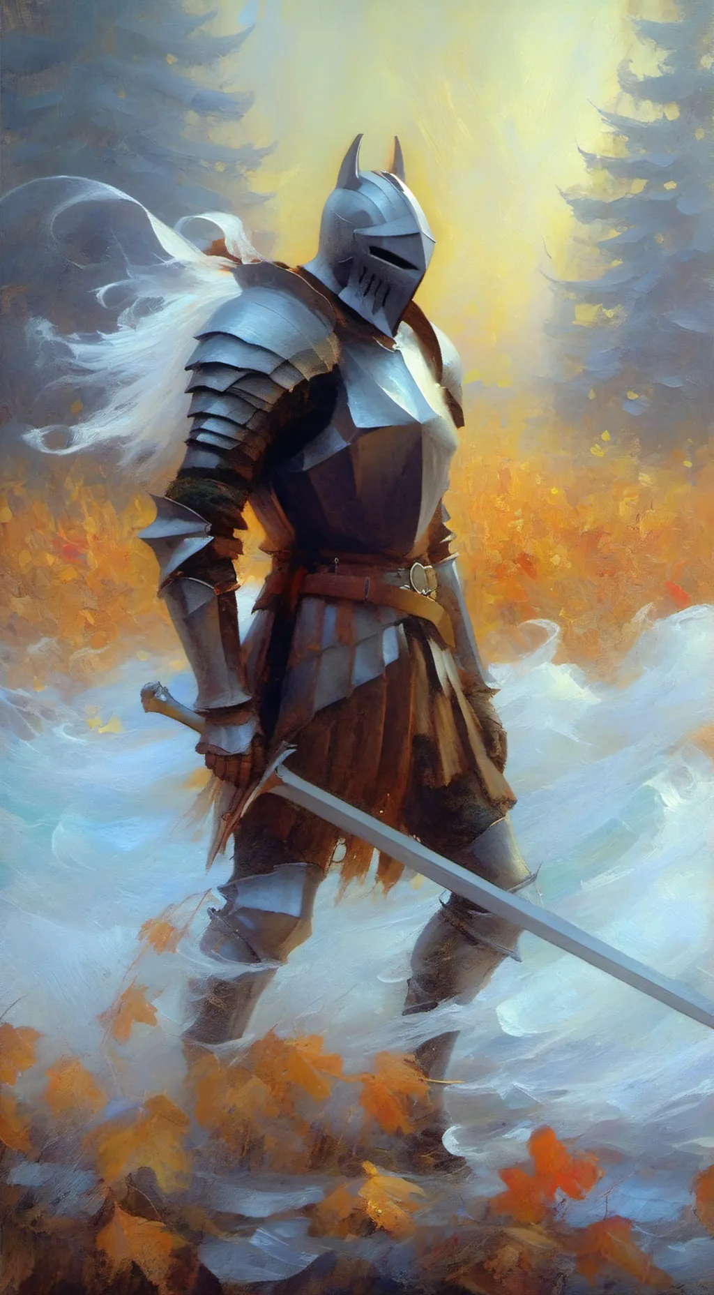 ai character: Ancient knight background