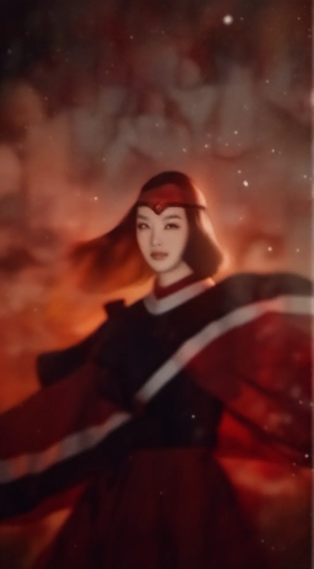 ai character:  Red red background
