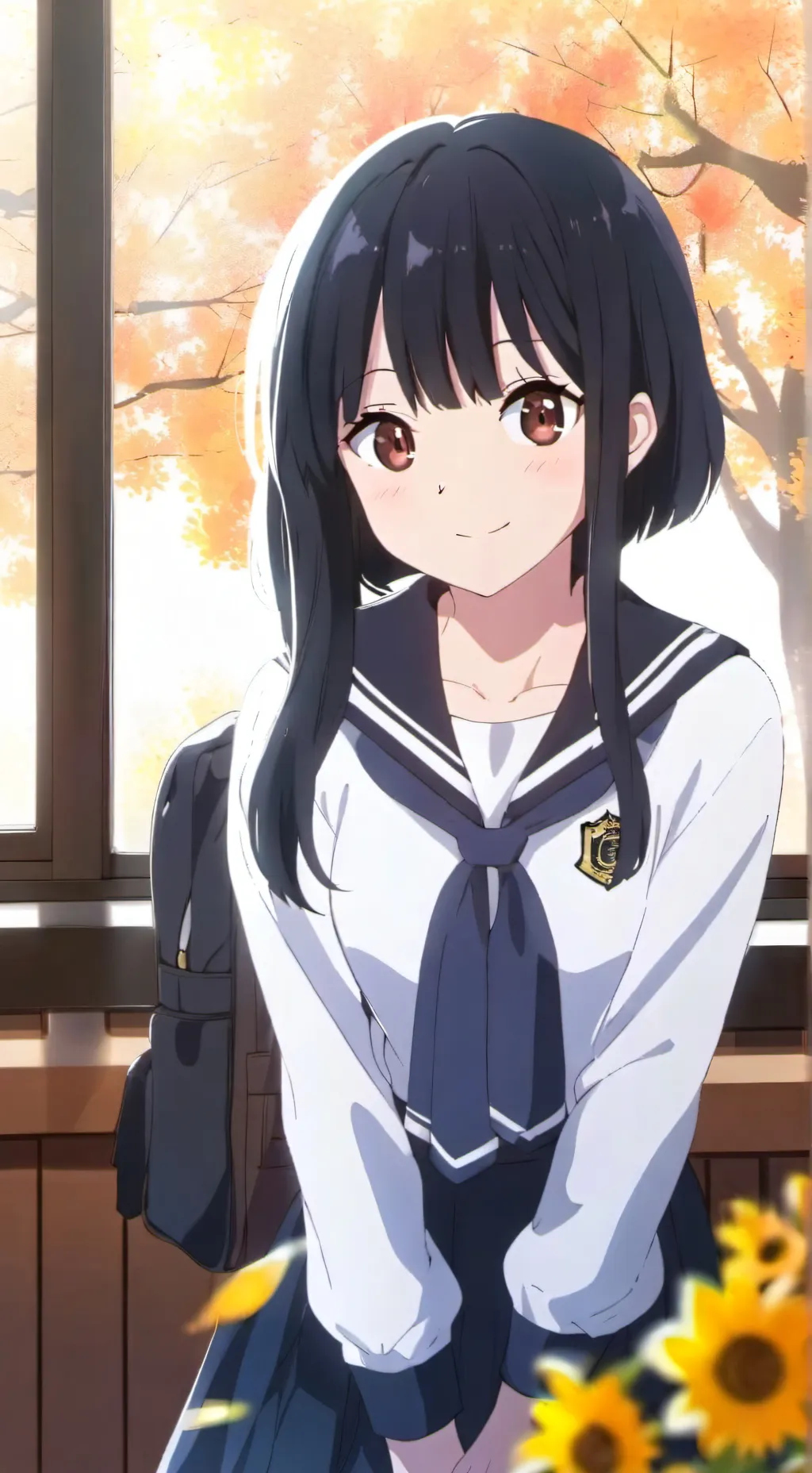 ai character: Anna Yamada  background