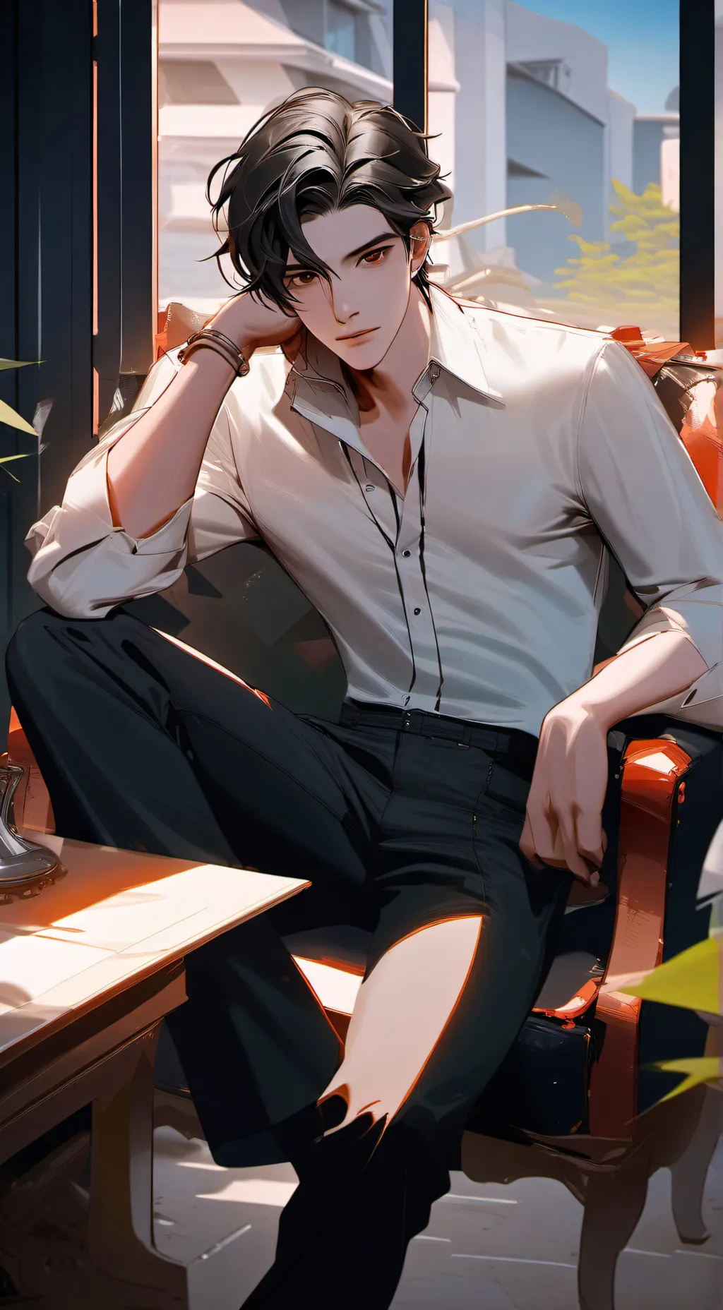 ai character: Thierry  background