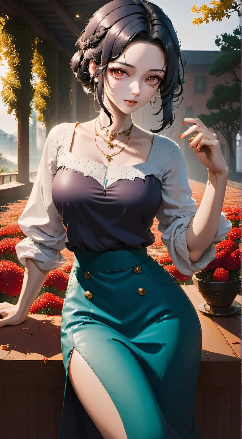 ai character: Jennifer  background