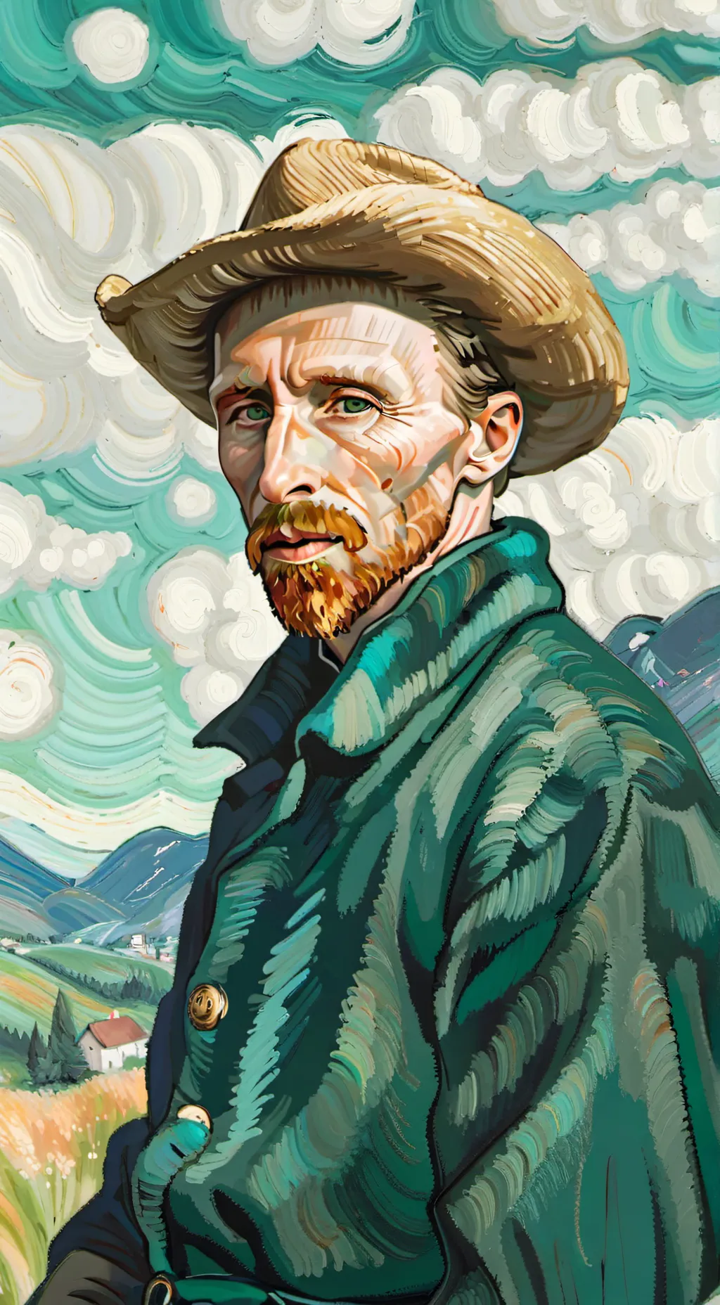 ai character: painter background