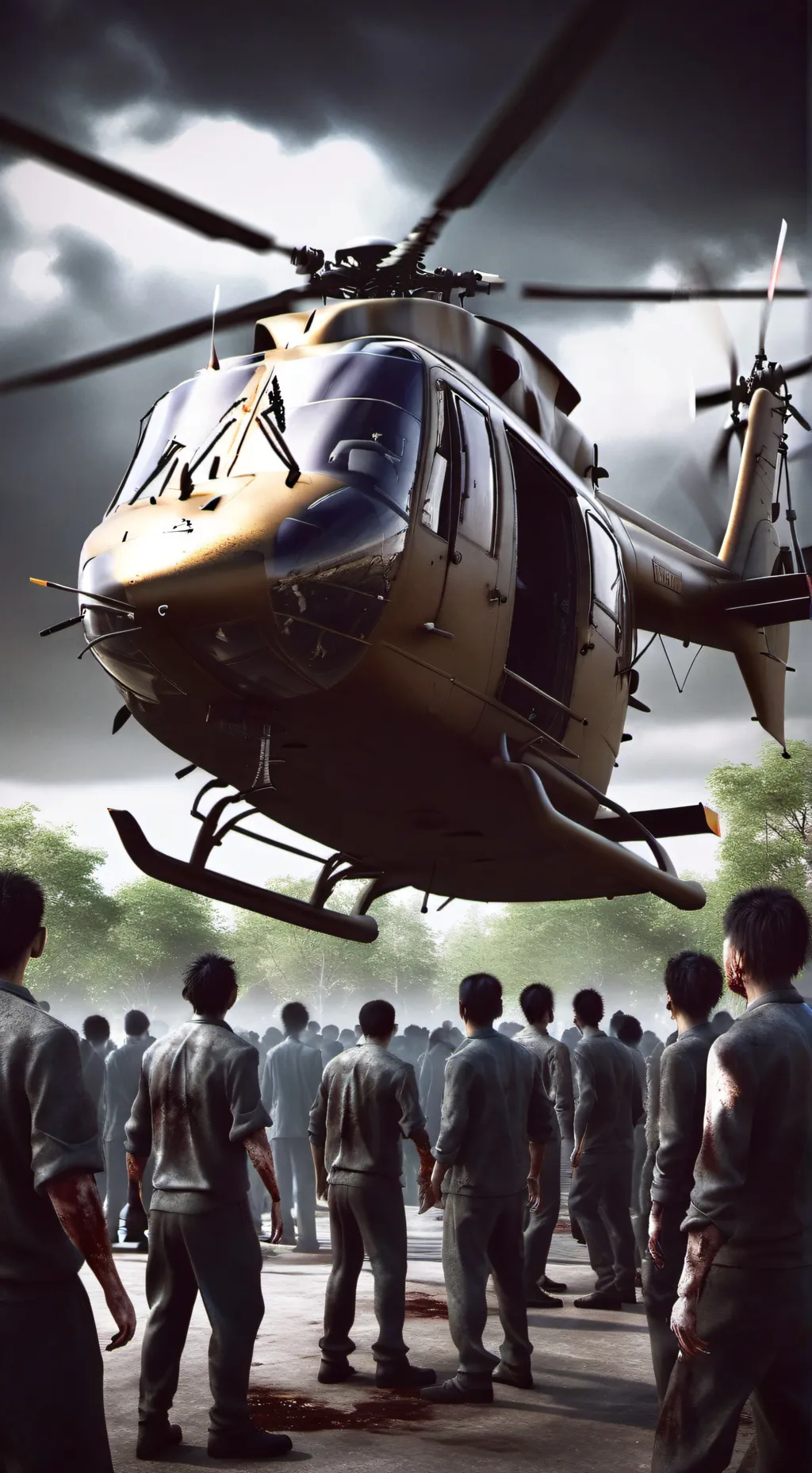 ai character: Zombie apocalypse background