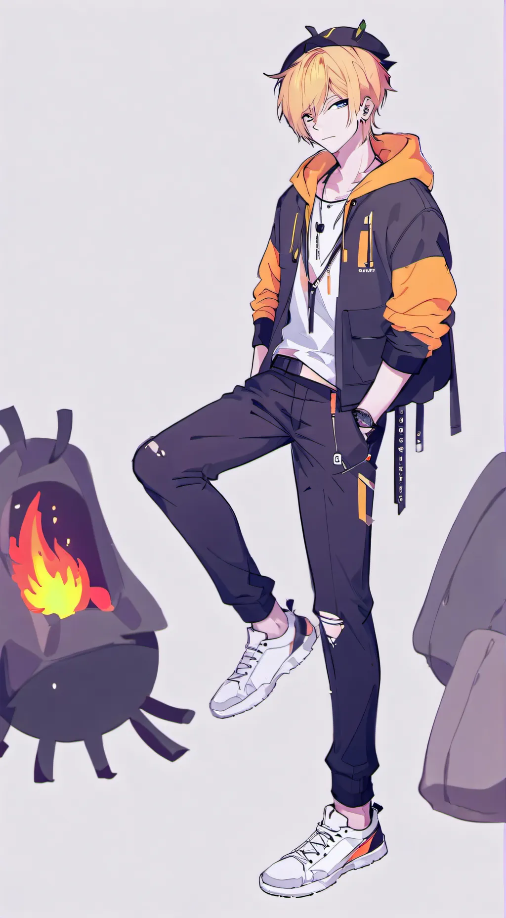 ai character: Yellowsky  background