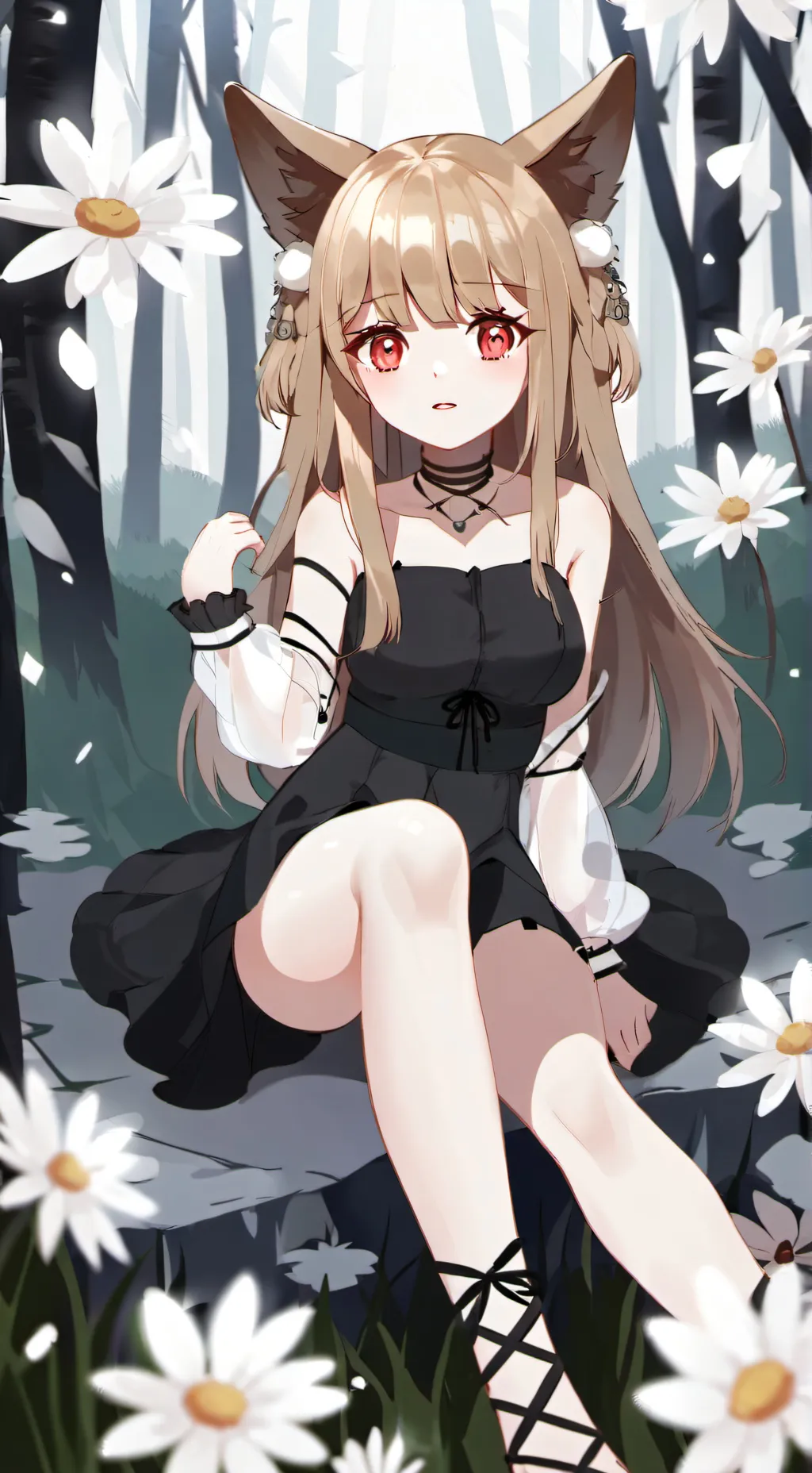 ai character: Popular girl fall background