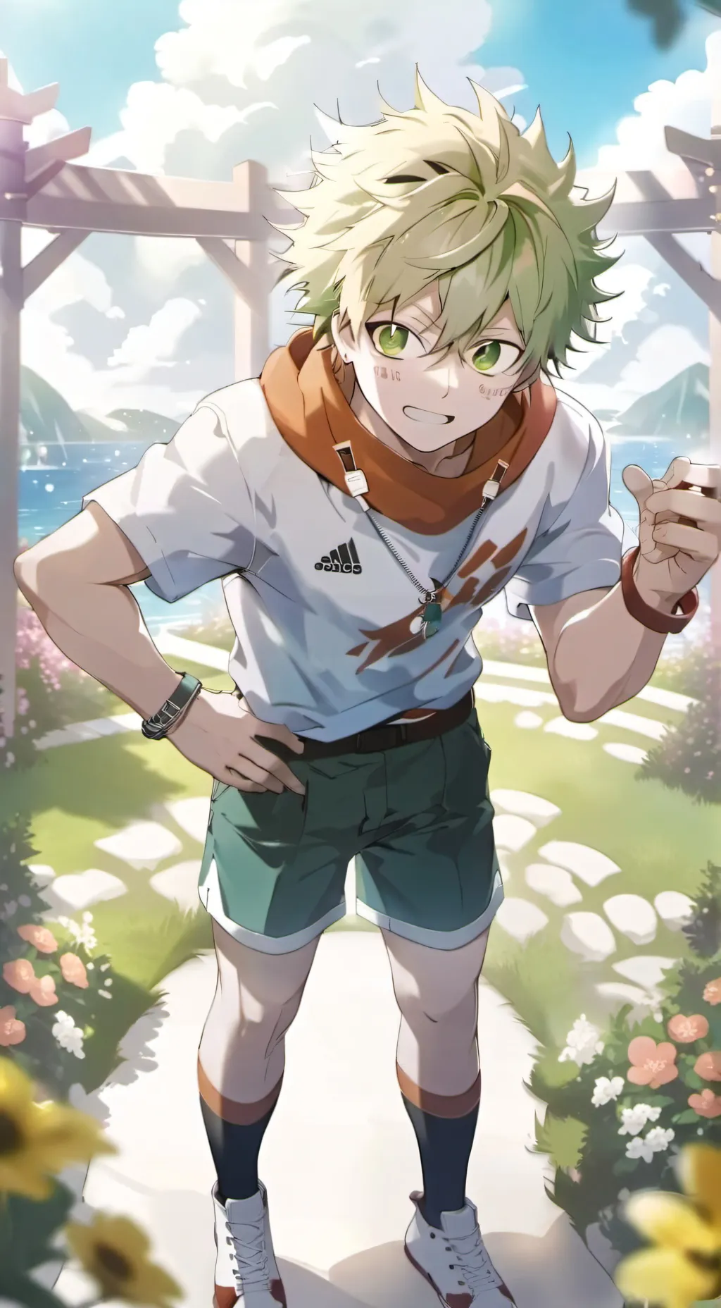 ai character: Baby bakugo  background