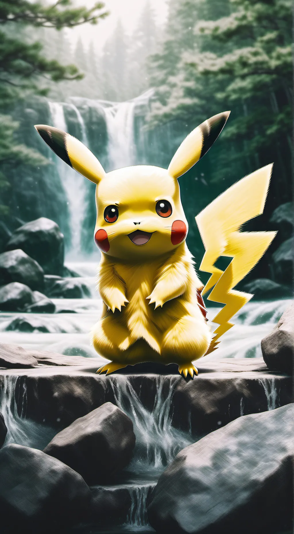 ai character: Pikachu  background